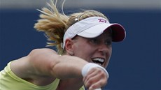 Americká tenistka Alison Riskeová hraje ve 3. kole US Open proti Kvitové.