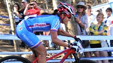 Bikerka Tereza Huříková na trati mistrovství světa v jihoafrickém Bikerka Tereza Huříková na trati mistrovství světa v jihoafrickém