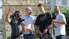 Natáení nezávislého krátkometráního filmu v Plzni, s irskými filmai...
