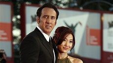 Nicolas Cage a jeho manelka Alice Kimová (Benátky, 30. srpna 2013)