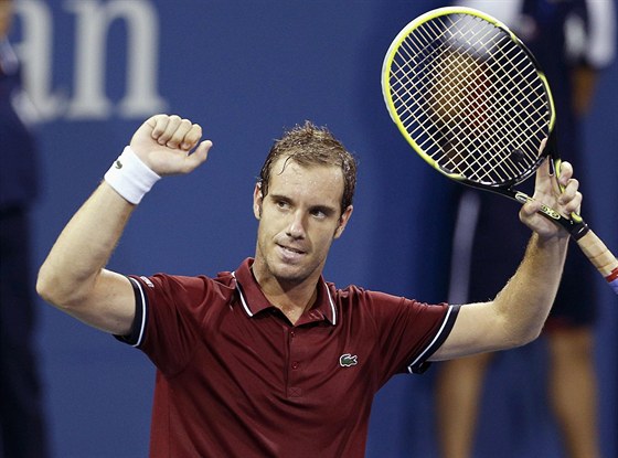 SLADKÁ VÝHRA. Richard Gasquet slaví postup do tvrtfinále US Open, Milose...