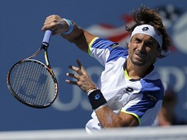 panlsk tenista David Ferrer hraje tvrtfinle US Open.