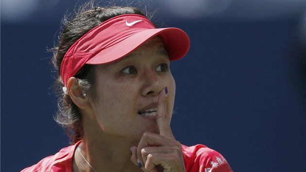 nsk tenistka Li Na reaguje na povedenou vmnu ve tvrtfinle US Open.