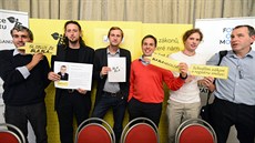 Tisková konference iniciativy Rekonstrukce státu. Zleva Robert Basch, předseda... Tisková konference iniciativy Rekonstrukce státu. Zleva Robert Basch, předseda...