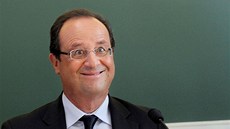 Francouzský prezident Francois Hollande při zahájení nového školního roku v Francouzský prezident Francois Hollande při zahájení nového školního roku v