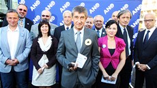 Andrej Babi pedstavil volební lídry hnutí ANO. (6. záí 2013)