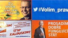 Předvolební billboardy KDU - ČSL, ODS, SPOZ a ČSSD. Předvolební billboardy KDU - ČSL, ODS, SPOZ a ČSSD.