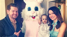 Jack Osbourne, jeho manelka Lisa a dcera Pearl (1. dubna 2013)