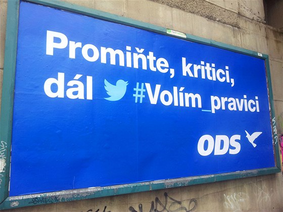 Nov podoba pedvolebnho billboardu ODS (19. z 2013)