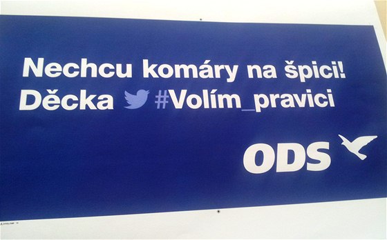 Nová podoba pedvolebního billboardu ODS (19. záí 2013) 