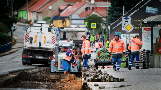 Uzavrka silnice na Svitavy.