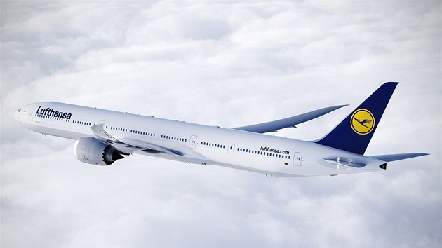Boeing 777-9X v barvch Lufthansy.