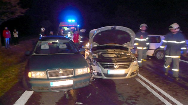 Dv nehody zastavily provoz na hlavnm tahu ze Znojma do Jihlavy. Zavinila je srna. (13. z 2013)