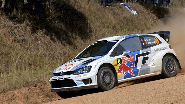 Sebastien Ogier bhem sv cesty za triumfem v Australsk rallye.