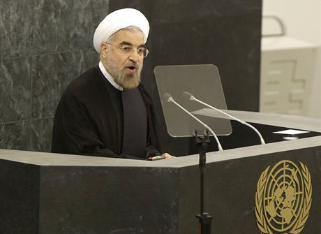 Nový prezident Íránu Hasan Rúhání vystoupil v New Yorku na zasedání Valného