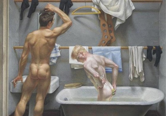 Paul Cadmus: Le Bain (The Bath) (z výstavy Masculin / Masculin. L'homme nu dans
