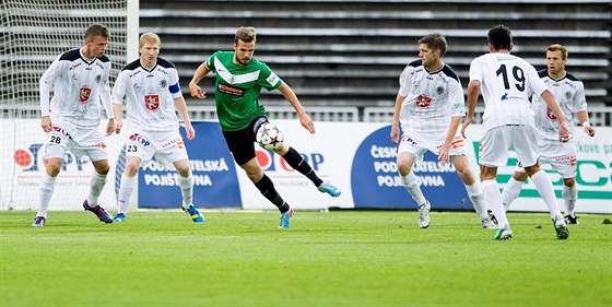 Momentka ze zápasu Hradec Králové - Jablonec