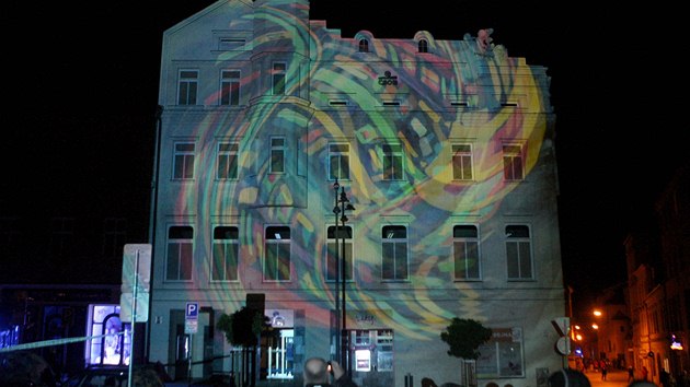 Videomapping na olomouckm Dolnm nmst. 