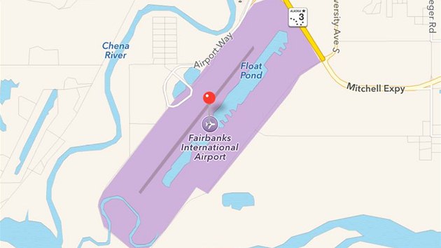 Navigace v iPhonech navádla motoristy na parkovit letit ve Fairbanks pes...