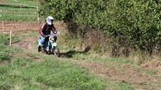 Michal Wojnar a jeho Jawa 50/05 na trati Fichtel cup enduro 2013 v Námti nad...