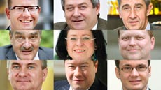 Volební lídři devíti nejsilnějších politických stran Volební lídři devíti nejsilnějších politických stran