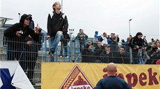 DRSÁCI. Ostravtí rowdies v kotli pro hosty v pohárovém utkání v Ústí nad