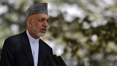 Afghánský prezident Hamíd Karzáí (7. íjna 2013)