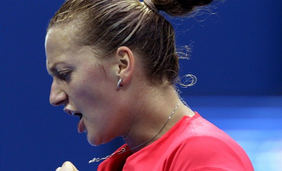 JOOO! Petra Kvitová ve tvrtfinále turnaje v Pekingu. 