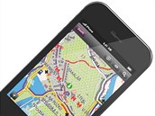 Aplikace PhoneMaps na iPhonu Aplikace PhoneMaps na iPhonu