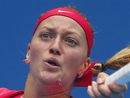 Petra Kvitov v pekingskm semifinle s Jelenou Jankoviovou.