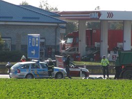 U erpac stanice Lukoil na dlnici D8 u Zdib explodovala zsobn ndr.