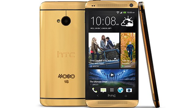 Limitovan Gold HTC One s tlem pokrytm 18kartovm zlatem se do bnho prodeje nedostane.