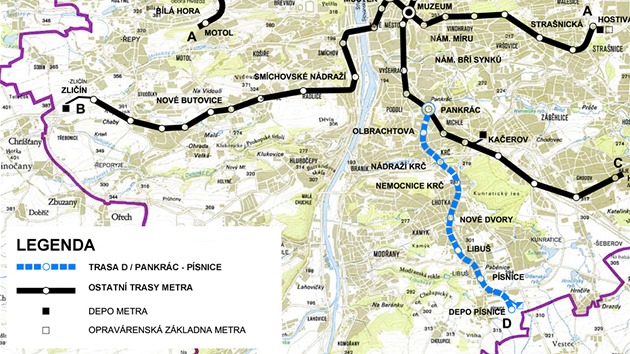 Pražské metro – trasa D / Pankrác – Písnice