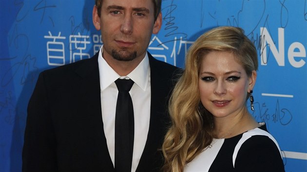 Chad Kroeger a Avril Lavigne na vyhlen cen Huading, co je nsk obdoba Oscar (Macao, 7. jna 2013)