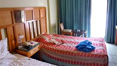 Hotelový pokoj v Egypt, ve kterém bydlí Petr Kramný