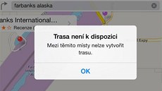 Navigace nyní uivatele iPhon na parkovit mezinárodního letit ve Fairbanks