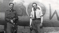 Josef Adam (vlevo) u 68. stíhací peruti. Josef Adam (vlevo) u 68. stíhací peruti.