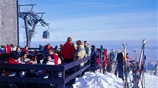 Vysoké Tatry. Terasa na lanovce na Skalnatém plesu Vysoké Tatry. Terasa na lanovce na Skalnatém plesu