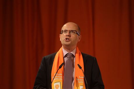 Bohuslav Sobotka na pedvolební konferenci SSD