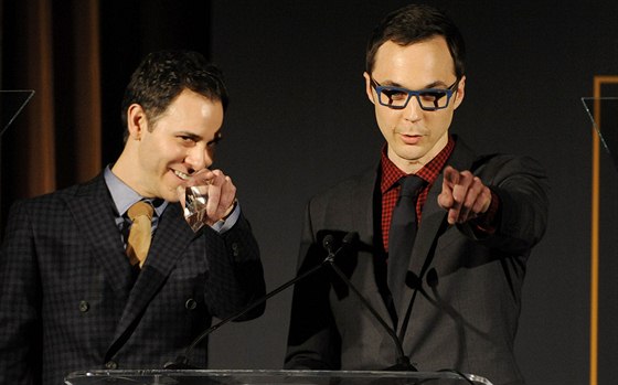 Jim Parsons a jeho partner Todd Spiewak (18. íjna 2013)