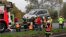 Renault Scénic vyprostil speciální vz Bizon. (14. íjna 2013)