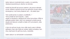 Facebookové stránky vyuívají nkteí muslimové k získání podpory pípadn