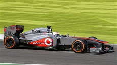 Jenson Button z McLarenu bhem tréninku na Velkou cenu Japonska.