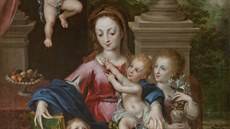 Dirck de Quade van Ravesteyn, Madona s dítětem a s muzicírujícími anděly, 1606-8 Dirck de Quade van Ravesteyn, Madona s dítětem a s muzicírujícími anděly, 1606-8