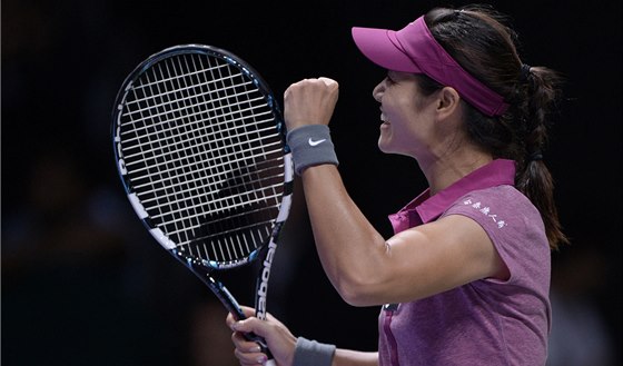 RADOST. ínská tenistka Li Na se raduje z druhé výhry na Turnaji mistry.