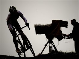 Momentka z druhého závodu Svtového poháru cyklokrosa v Táboe