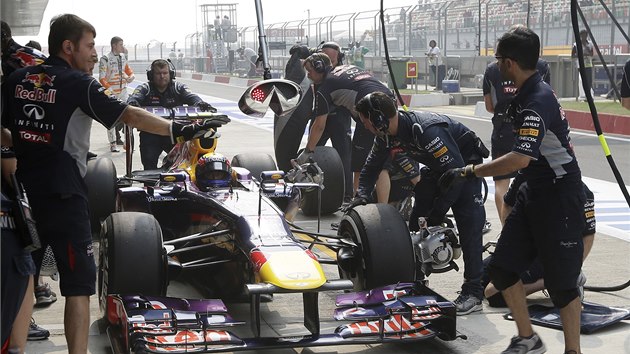 Sebastian Vettel pi tetm trninku na Velkou cenu Japonska.