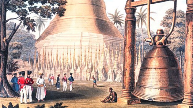 Dhammazediho zvon byl pvodn instalován do Zlaté pagody v Rangúnu.