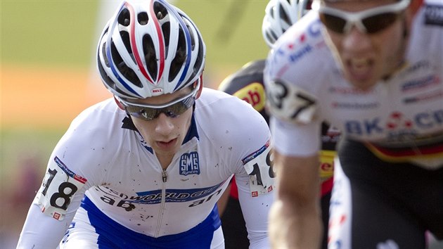 Lars Van Der Haar ovldl kategorii elite na SP cyklokrosa v Tboe.