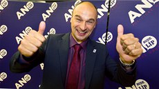 Martin Kolovratník oslavuje volební úspěch hnutí ANO ve štábu strany v Praze.... Martin Kolovratník oslavuje volební úspěch hnutí ANO ve štábu strany v Praze....